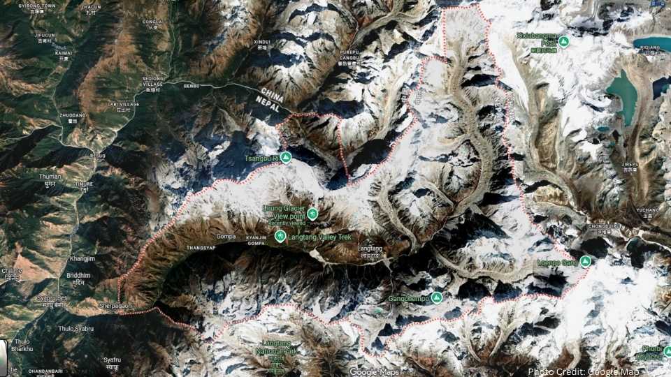 Latest Langtang Valley Trek Map (Distance, Elevation, Route) 4 Langtang Valley Topographical Map