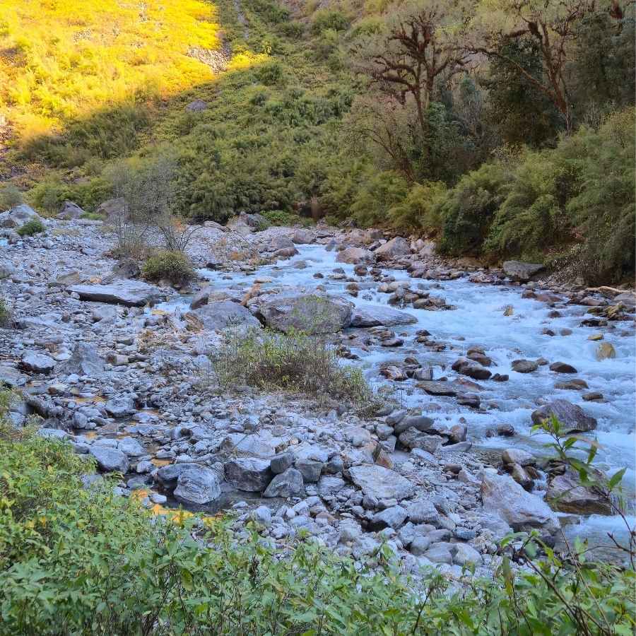 Best Months and Seasons for Langtang Valley Trek (2026/2027) 3 Langtang Khola in Autumn Season