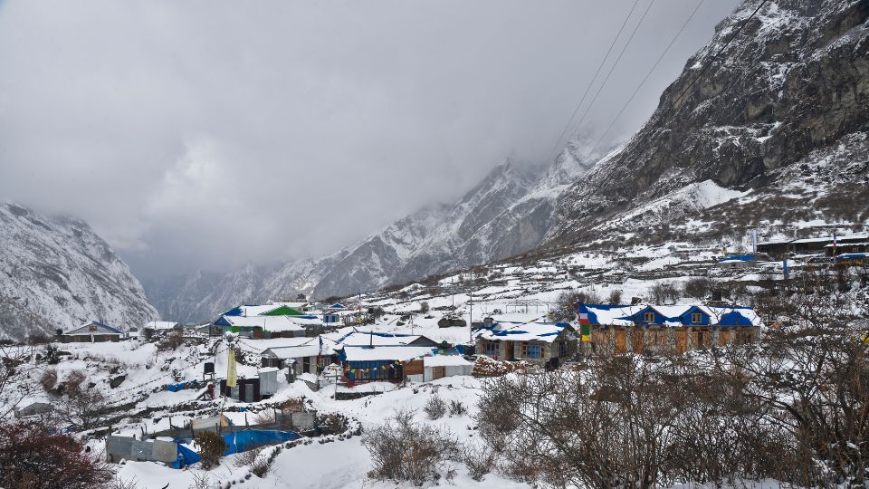 41 Best Photos from Langtang Trek 20 Langtang Village during Snowfall